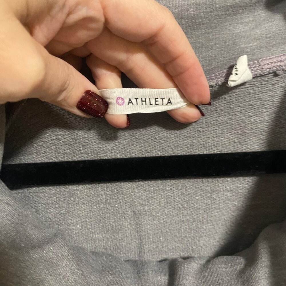 Athleta Tranquility Gray Cowl Neck Pullover Tunic… - image 4